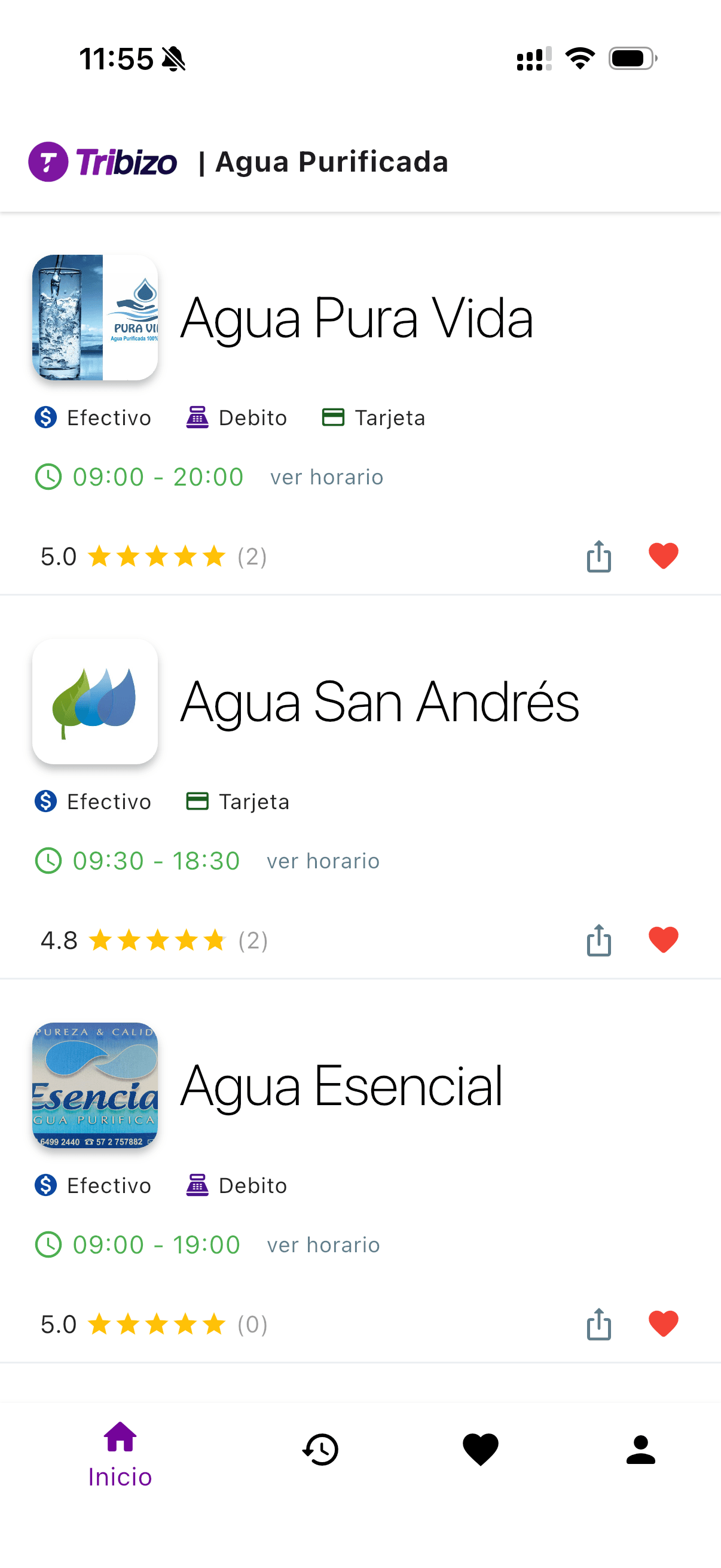 Tribizo app - pantalla 2